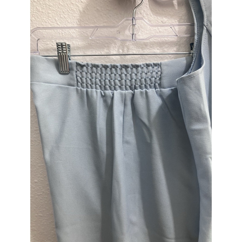 VTG 1970s Women's XS/S 2 Piece Set Powder Blue Button Up Vest & Wide Leg Pants - Picture 4 of 16